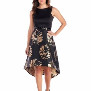 DONNA RICCO New York/High-Low Dress/Black&Gold/Size14/Like New! Only worn once.